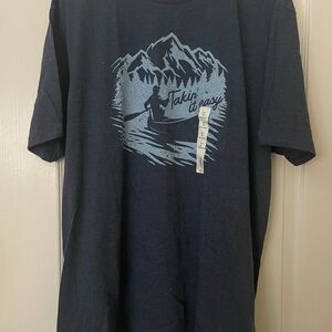 Relaxed Fit Navy Graphic Tee